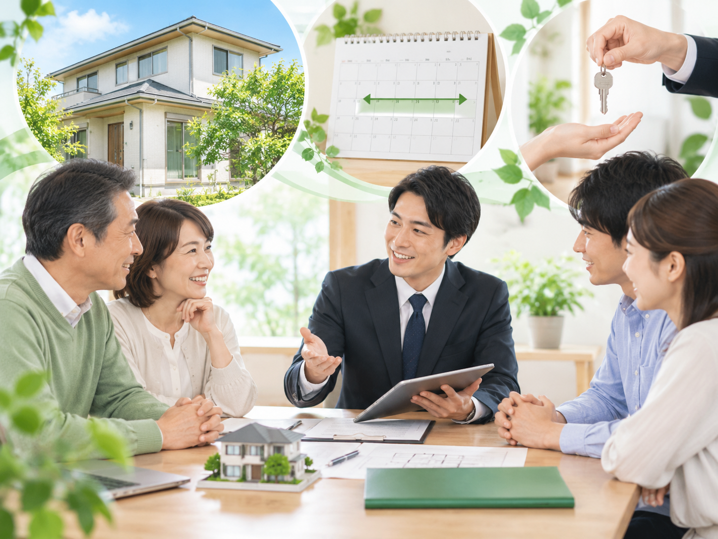 売却後の住み替え期間や引渡し条件を相談しているイメージ