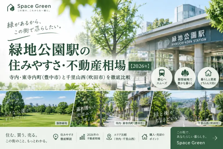 緑地公園駅・服部緑地・寺内・千里山西をイメージしたSpace Green独自の不動産エリアガイド